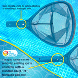 Professional Spa, Hot Tub, Pool Hand Leaf Skimmer Net with Handle, 9" Deep Ultra Fine Mesh Netting Bag, Clean the Finest Debris, Pond