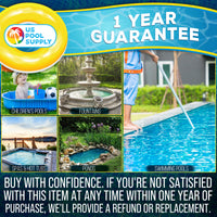 Swimming Pool, Spa 6-Foot Long Leaf Skimmer Net with 13" Aluminum Frame & Pole Sections - 5" Deep Ultra Fine Mesh Netting Bag Basket