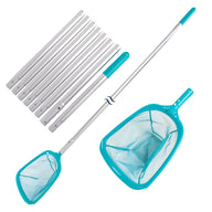 11.5 Foot Swimming Pool Leaf Skimmer Net with Telescopic Aluminum Pole, 8 Sections - 6" Deep Ultra Fine Mesh Netting, Remove Debris