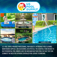 Spa, Hot Tub, Pond, Pool Leaf Skimmer Net, 17" & 48" Long Poles - Deep Ultra Fine Mesh Netting, Handheld Cleaning Clean Finest Debris