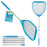 U.S. Pool Supply Pool Hand Leaf Skimmer Net, 5 Feet Long with Pole - Fine Mesh Netting, Handheld Pool Cleaning Net, Clean Remove Leaves Debris - Spa, Hot Tub, Ponds, Above Ground Maintenance Accessory