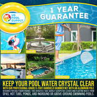 Pool and Spa Skimmer Net with Pole, Handheld Fine Mesh Pool Leaf Skimmer Net - Hand Held Spa, Hot Tub, Pond Cleaning - Step-Up 32" to 5 Feet Long, 5" Deep Netting, Scoop Skim Leaves