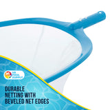 Swimming Pool Leaf Skimmer Net with Ultra Fine Mesh Deep Netting Bag Basket - Cleaning Fine Debris - Clean Pool Liners Spas Ponds Kids Inflatable Pool
