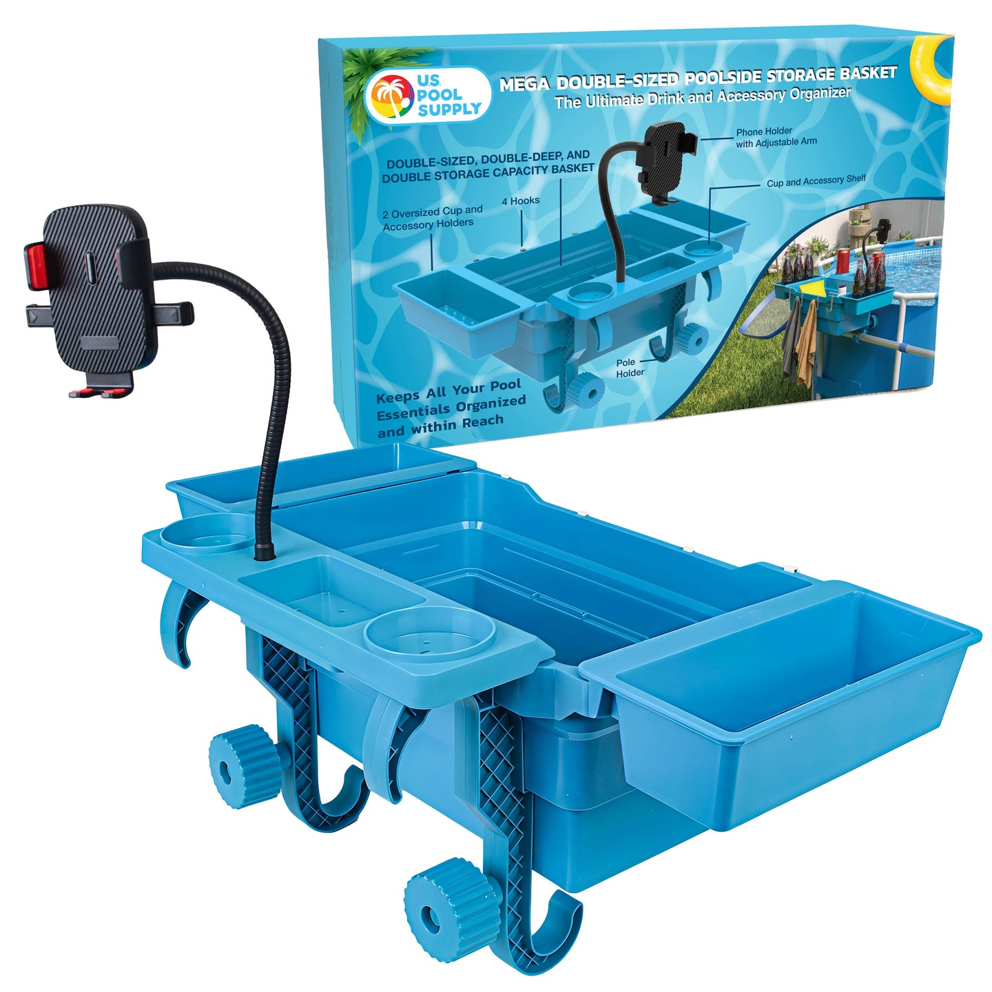 Poolside Storage Basket, Extra-Large - Above Ground Pool