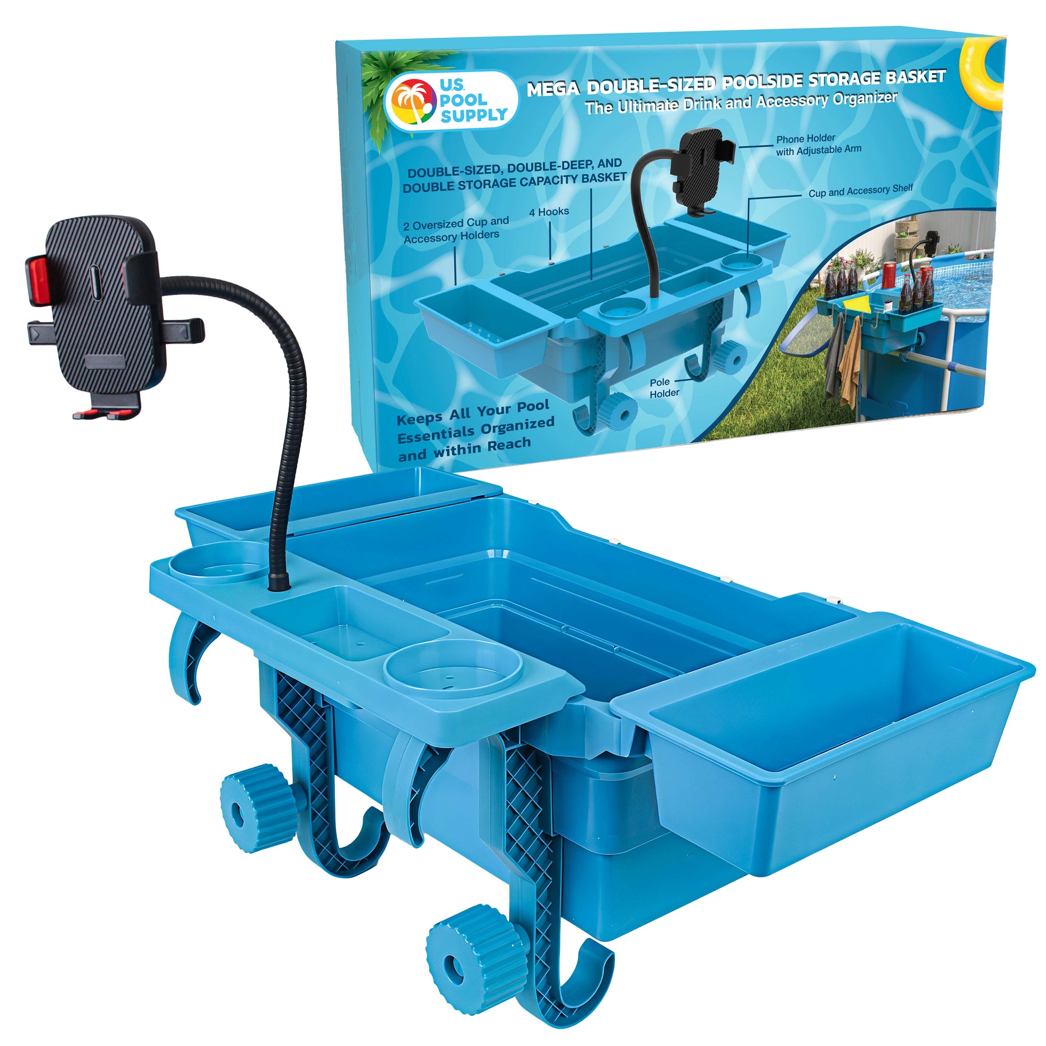 Poolside Storage Basket, Extra-Large - Above Ground Pool