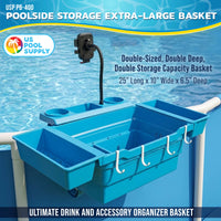 Poolside Storage Basket, Extra-Large - Above Ground Pool