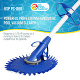 Professional Automatic Pool Vacuum Cleaner - Powerful Suction that Removes Swimming Pool Debris, Cleans Floors, Walls and Steps