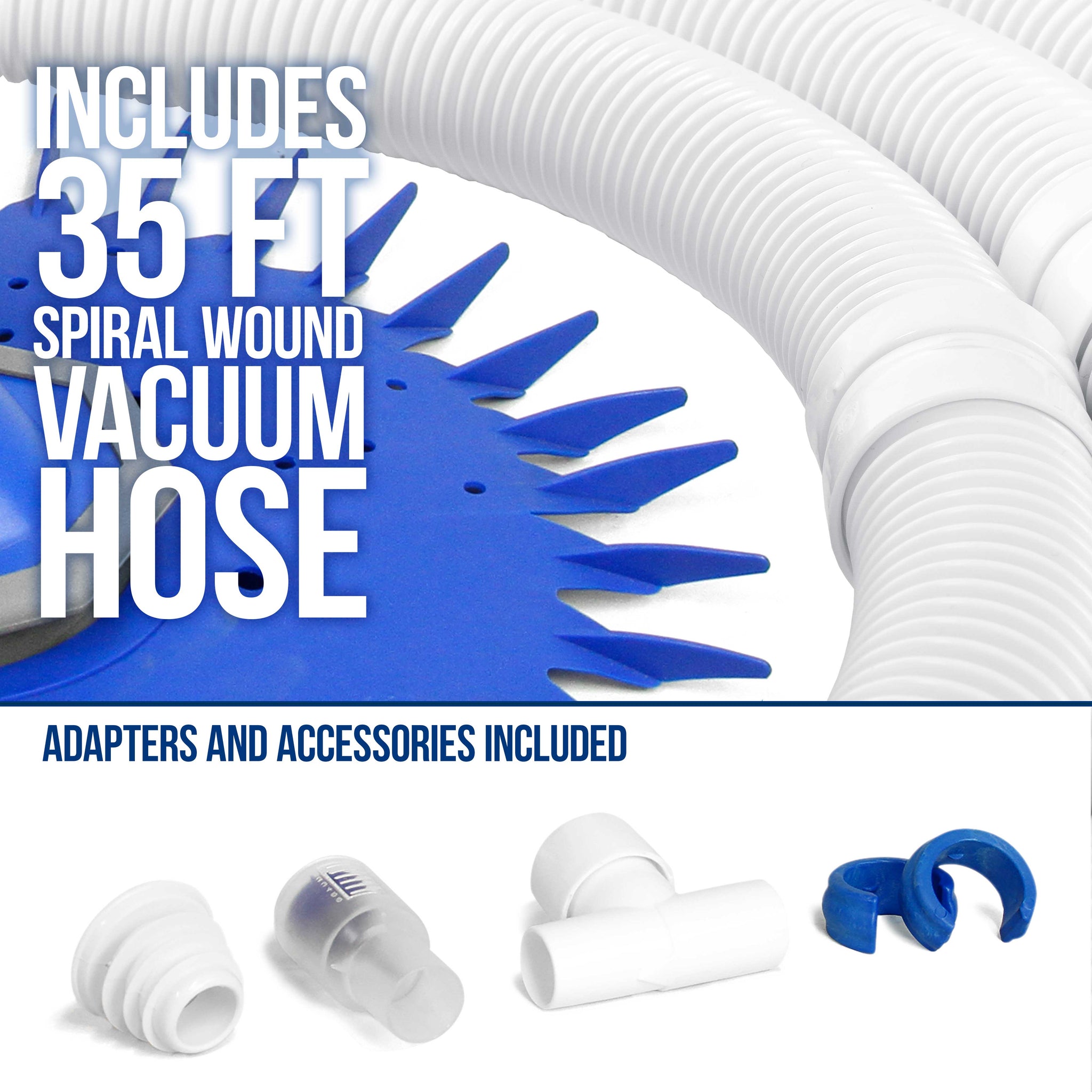 Professional Automatic Pool Vacuum Cleaner - Powerful Suction that Removes Swimming Pool Debris, Cleans Floors, Walls and Steps