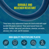1.5" Heavy-Duty Above Ground Pool Hose Replacement Kit - 2 Durable 6 Foot Hoses, 2 Connection Adapters, 4 Clamps - Compatible with Intex Pool Filter Pumps