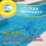 1-1/2" x 25 Foot Heavy Duty Spiral Wound Swimming Pool Vacuum Hose with Kink-Free Swivel Cuff, Flexible - Connect to Vacuum Heads