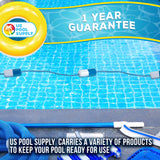 Swimming Pool Adjustable Length 16 to 20 Feet Safety Rope with Floating Buoys - Section Off Hazardous Areas, Dividing Lanes, Hooks