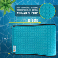 10-Foot Pool Handrail Cover with Safety Grip Sleeve & Zipper - Teal Blue Neoprene Slip Resistant Hand Rail Grip - Anti-Slip Comfort