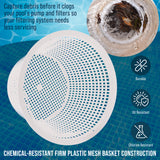 Swimming Pool Plastic Skimmer Replacement Basket (Set of 2) - Skim Remove Leaves, Bugs and Debris - 8" Top, 5.5" Bottom, 5" Deep - Not Weighted