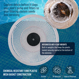Weighted Inground Pool Skimmer Basket (Set of 2) - Skimmer Filter Basket, Skims Leaves – Replacement Compatible with Hayward SPX1070E, Prevent Pump Clogs - 8" Top, 5.5" Bottom, 5" Deep