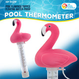 Floating Flamingo Thermometer - Easy to Read Temperature Display, Measures up to 120° Fahrenheit & 50° Celsius - Swimming Pools, Spas, Kids Pools