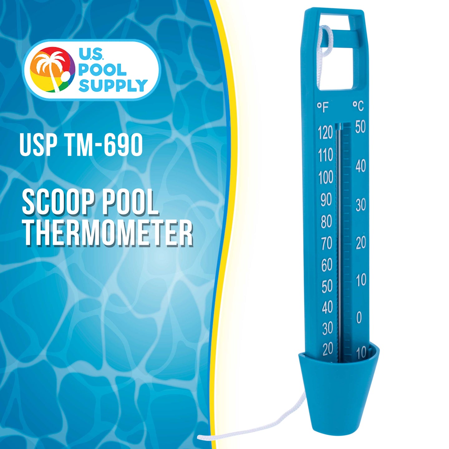 Scoop Pool Thermometer with Jumbo Easy To Read Temperature Display