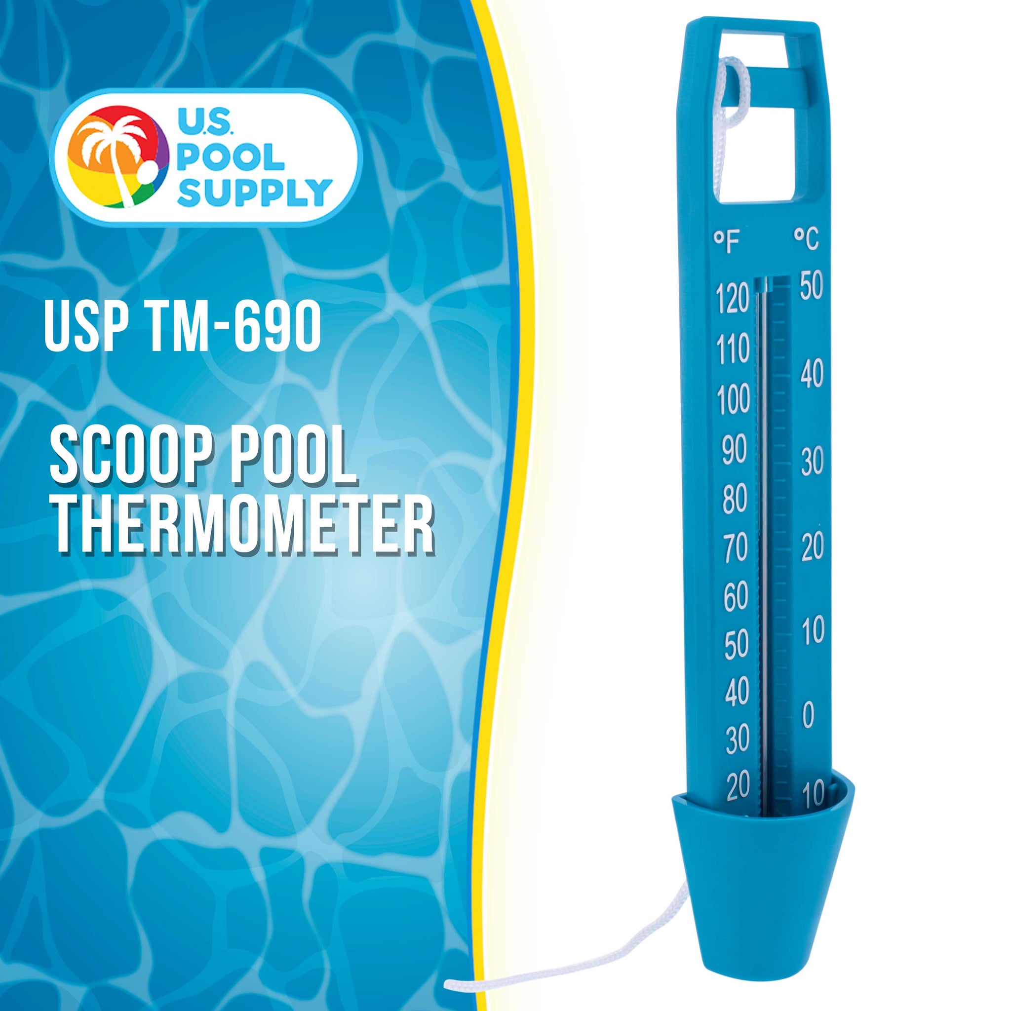 Scoop Pool Thermometer with Jumbo Easy To Read Temperature Display