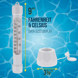 Floating Buoy Pool Thermometer with Jumbo Easy-To-Read Temperature Display
