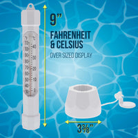 Floating Buoy Pool Thermometer with Jumbo Easy-To-Read Temperature Display
