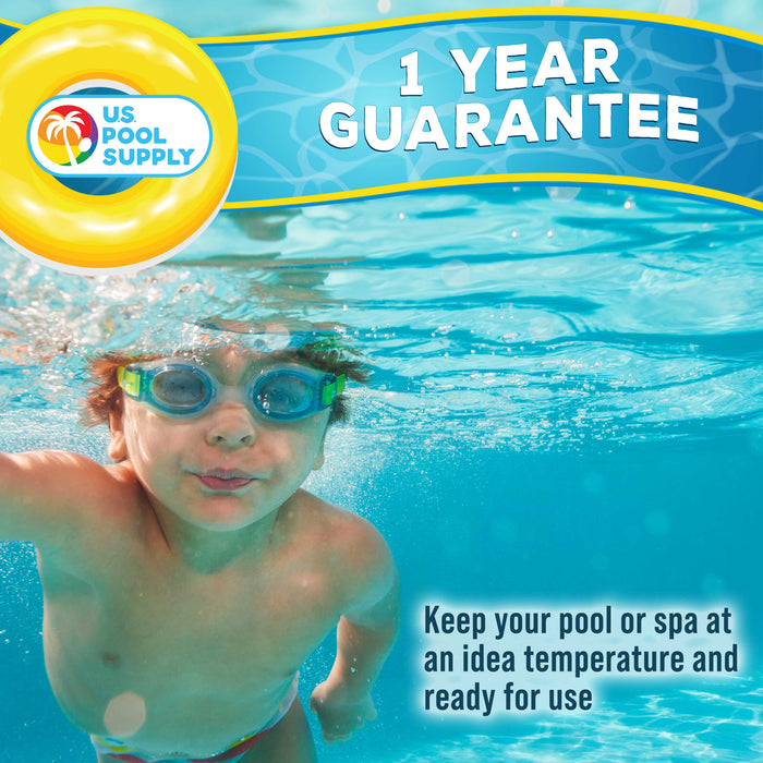 Floating Buoy Pool Thermometer with Jumbo Easy-To-Read Temperature Display, Teal Blue, Tether String - Up to 110° F, 40° C, Spa, Pond