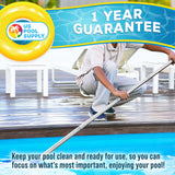 10.5 Foot Aluminum Telescopic Swimming Pool Pole - 8 Adjustable Connecting Sections, Attach Skimmer Nets, Rakes, Brushes, Vacuum Head