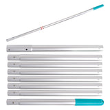 10.5 Foot Aluminum Telescopic Swimming Pool Pole - 8 Adjustable Connecting Sections, Attach Skimmer Nets, Rakes, Brushes, Vacuum Head