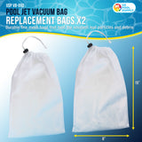 Replacement Pool Jet Vacuum Bag, 2 Pack - Universal Fit Leaf and Debris Collection Bags - Also Fits VC-358 Cleaner - Pool Maintenance