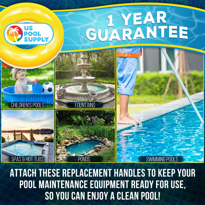 U.S. Pool Supply 2 Premium Pool Vacuum Head Replacement Handles