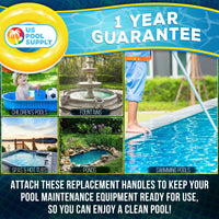 2 Premium Pool Vacuum Head Replacement Handles