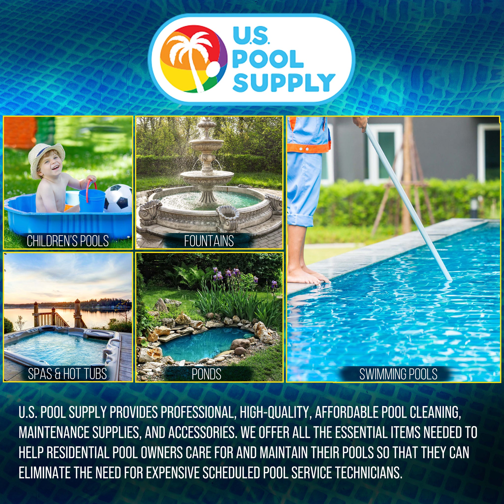 19" Manual Pool Vacuum Head for Inground Pools, Flexible, Extra-Wide, Weighted - Heavy-Duty, 10 Weights, 7 Lbs, Connect 1.5" Hose, Swivel Direction-Control Metal Pole Handle