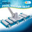 U.S. Pool Supply 14" Manual Pool Vacuum Head for Inground Pools, Flexible, Weighted - 6 Weights, Swivel Hose Connection 1.25" or 1.5", Aluminum Handle