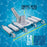 U.S. Pool Supply 14" Manual Pool Vacuum Head for Inground Pools, Flexible, Weighted - 6 Weights, Swivel Hose Connection 1.25" or 1.5", Aluminum Handle