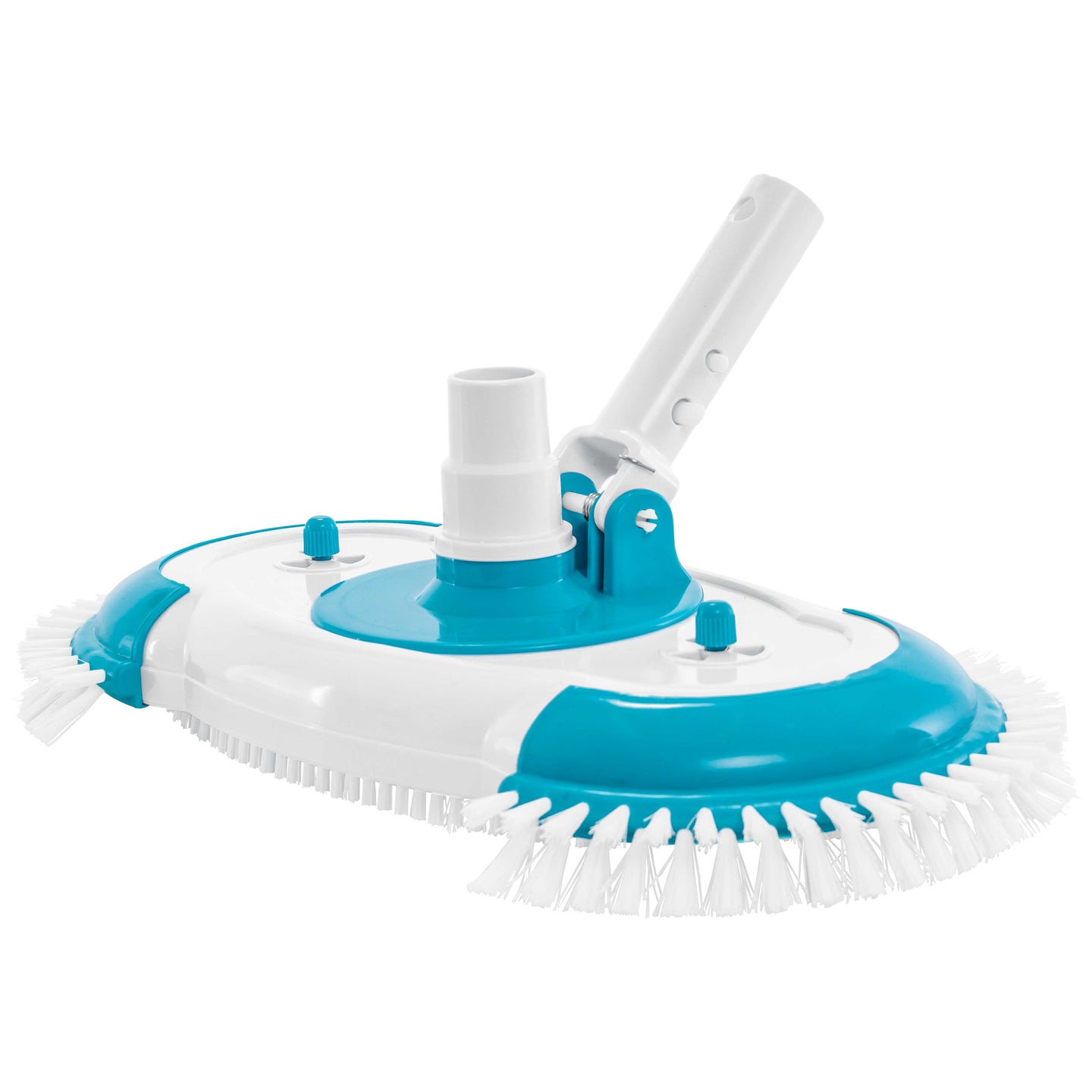 16" Weighted Pool Vacuum Head with Nylon Side Bristles, Swivel Hose Connection, EZ Clip Handle - Connect 1-1/4", 1-1/2" Hose - Cleans & Remove Debris