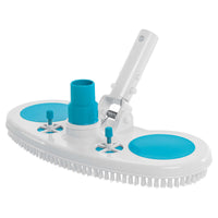13" Weighted Pool Vacuum Head with Nylon Bristles, Swivel Hose Connection, EZ Clip Handle - Connect 1-1/4" or 1-1/2" Hose - Cleans & Remove Debris