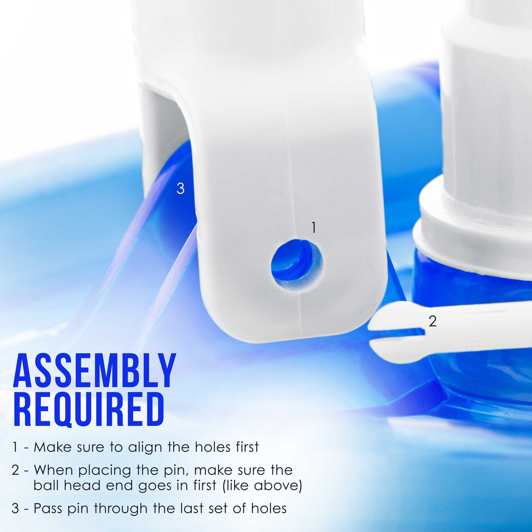Weighted Transparent Triangular Pool Vacuum Head, Swivel Hose Connection & EZ Clip Handle, Connect 1-1/4" or 1-1/2" Hose, Remove Debris Clean Corners