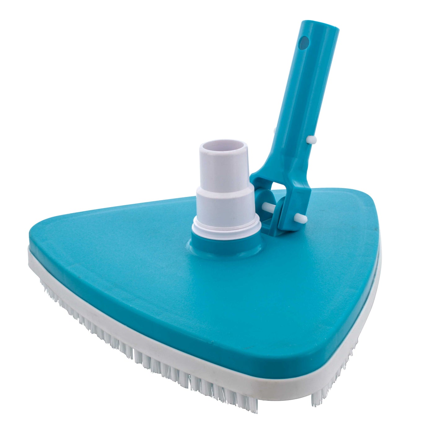 Weighted Triangular Pool Vacuum Head with Swivel Connection, Pole Handle, Protection Bumper, Above Ground & In-Ground Swimming Pools