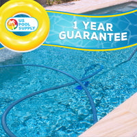 Flexible 12" Weighted Pool Vacuum Head with EZ Clip Handle - Connects to Standard 1-1/2" & 1-1/4" Vacuum Hose & 1-1/4" Poles