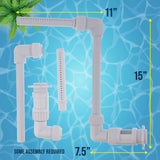 Swimming Pool Waterfall Spray Fountain - Adjustable Sprinkle Distance, Pool Spray Aerator Cools Water Temperature, In & Above-Ground