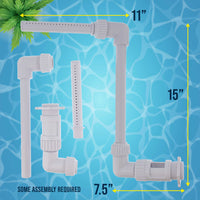 Swimming Pool Waterfall Spray Fountain - Adjustable Sprinkle Distance, Pool Spray Aerator Cools Water Temperature, In & Above-Ground