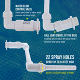 Swimming Pool Waterfall Spray Fountain - Adjustable Sprinkle Distance, Pool Spray Aerator Cools Water Temperature, In & Above-Ground