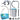 Pool Skimmer - Above Ground Pool Skimmer, Floating Surface Skimmer, 5 Adapters, Pool Accessories - Clean Debris Basket, Wall Mount, Attach to Inflatable Collars, Tubular, Metal Frames
