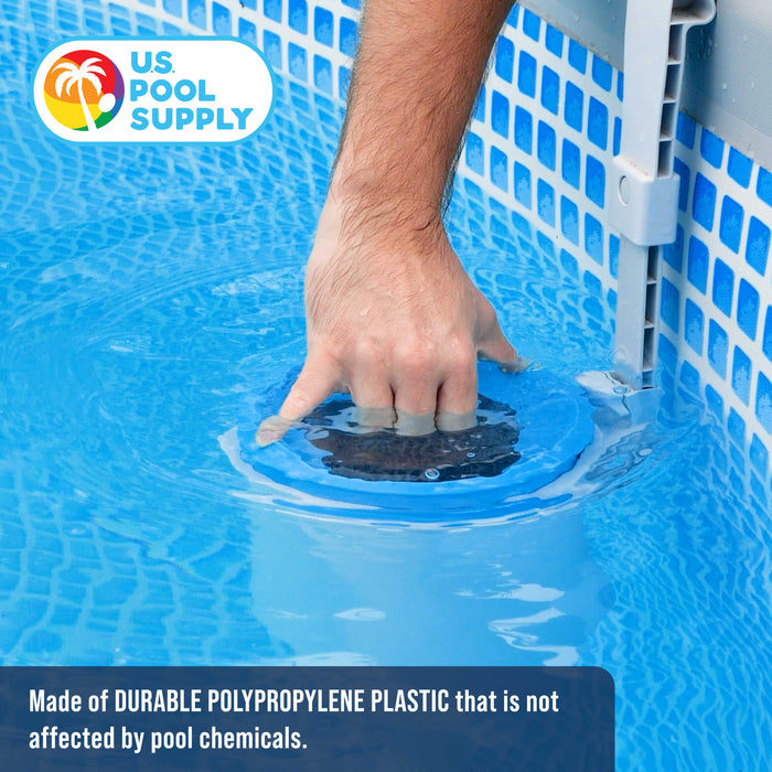 Pool Skimmer - Above Ground Pool Skimmer, Floating Surface Skimmer, 5 Adapters, Pool Accessories - Clean Debris Basket, Wall Mount, Attach to Inflatable Collars, Tubular, Metal Frames