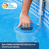Pool Skimmer - Above Ground Pool Skimmer, Floating Surface Skimmer, 5 Adapters, Pool Accessories - Clean Debris Basket, Wall Mount, Attach to Inflatable Collars, Tubular, Metal Frames
