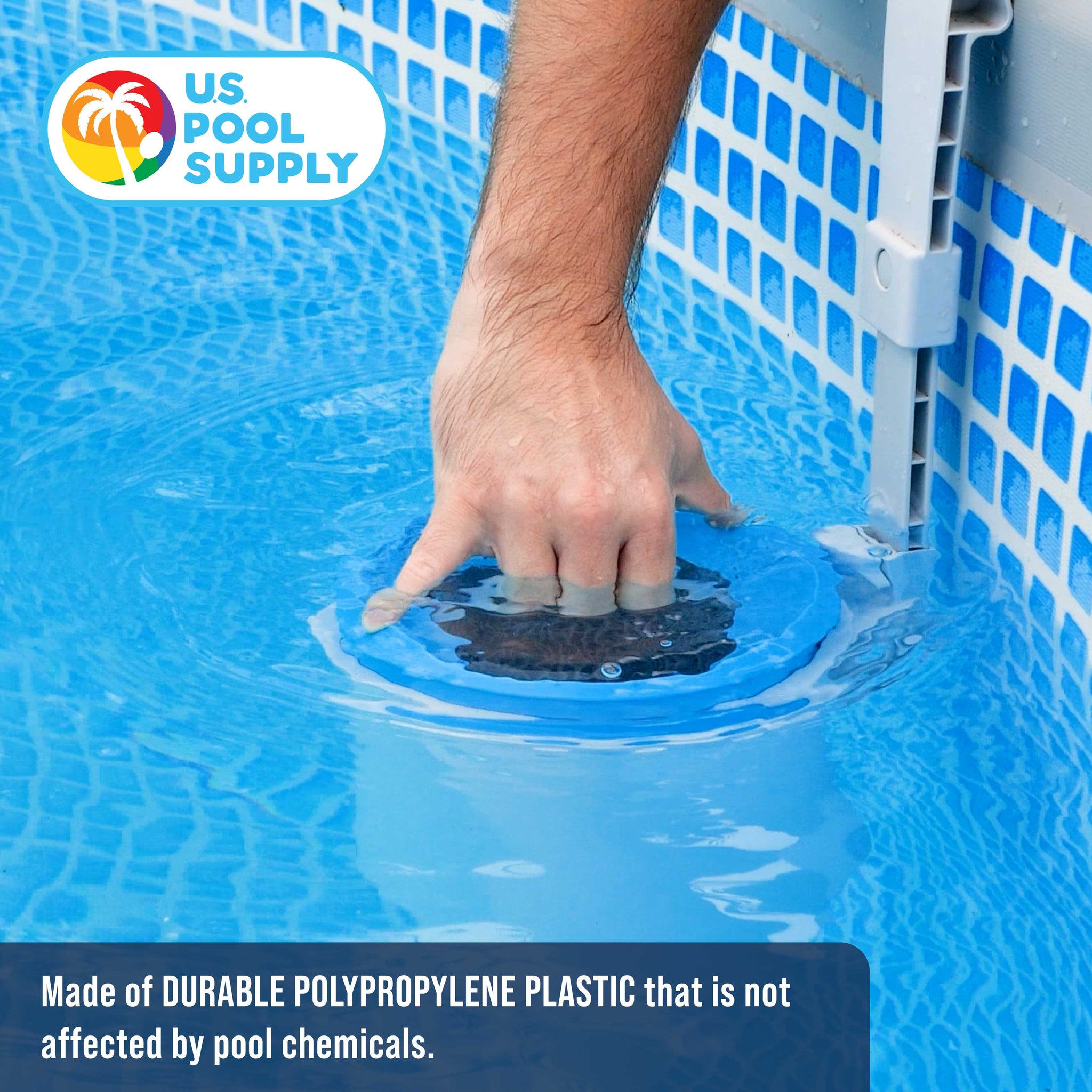 Pool Skimmer - Above Ground Pool Skimmer, Floating Surface Skimmer, 5 Adapters, Pool Accessories - Clean Debris Basket, Wall Mount, Attach to Inflatable Collars, Tubular, Metal Frames