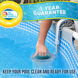 Premium Above Ground Pool Surface Skimmer, Wall Mount - Cleans Automatically, Attach to Inflatable Collars, Tubular Metal Frame Pools