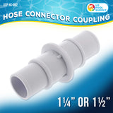 1-1/4" or 1-1/2" Hose Coupling Connector Adapter - Connect Swimming Pool Vacuum Hoses, Spa, Filter Pump Hoses, Repair Fitting