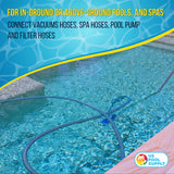 1-1/4" or 1-1/2" Hose Coupling Connector Adapter - Connect Swimming Pool Vacuum Hoses, Spa, Filter Pump Hoses, Repair Fitting